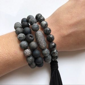 ChristopherKate Stacked Gemstone Bracelets